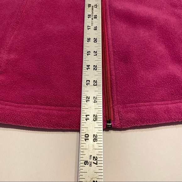 Columbia Jacket Women’s Size Large Pink Fleece Full Zip Jacket Long Sleeve - Picture 11 of 12